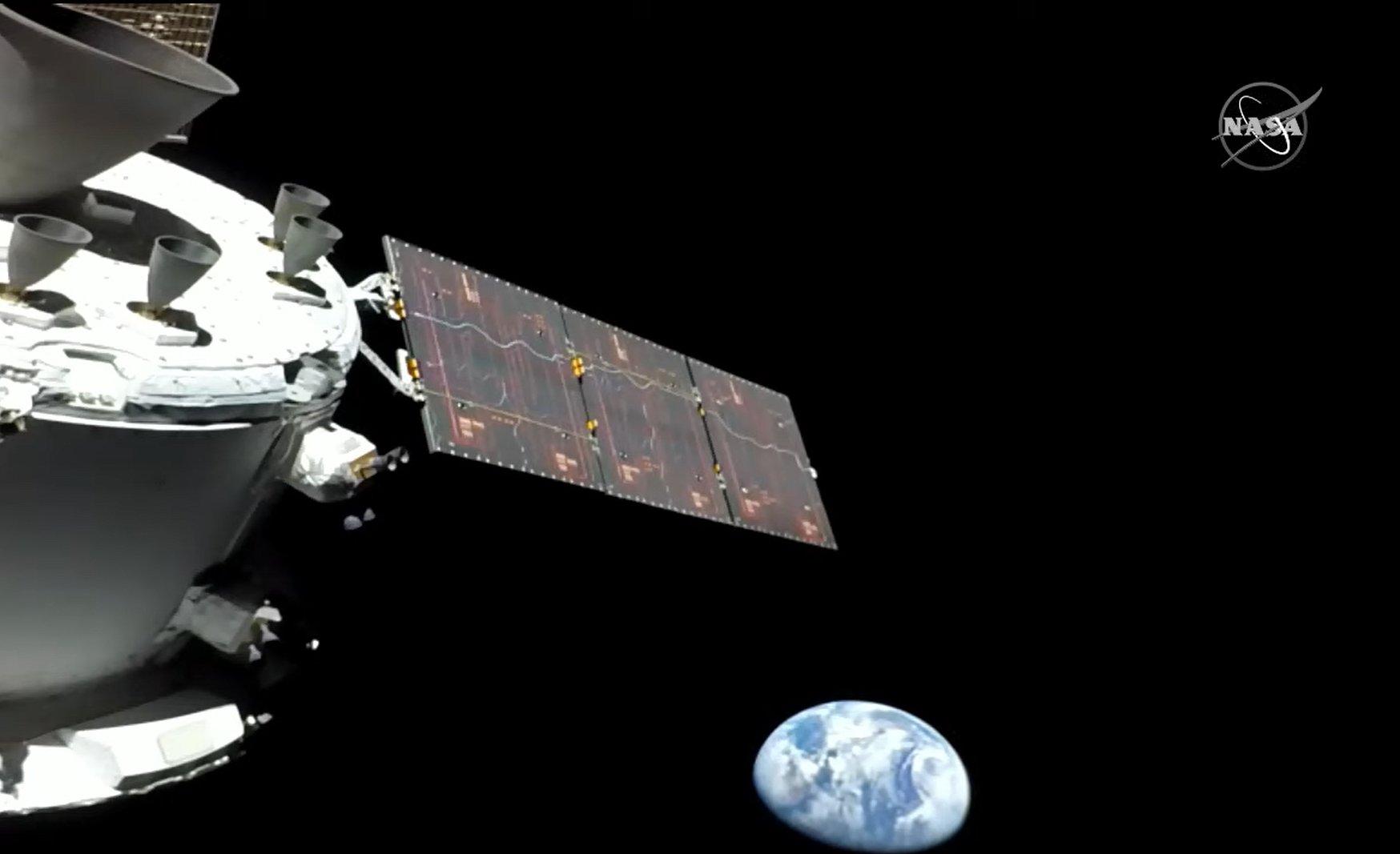 Still from a video by Orion showing Earth