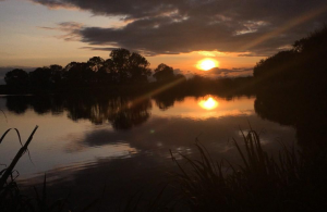 A beautiful sunset over a river