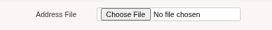 Screenshot from the address file screen