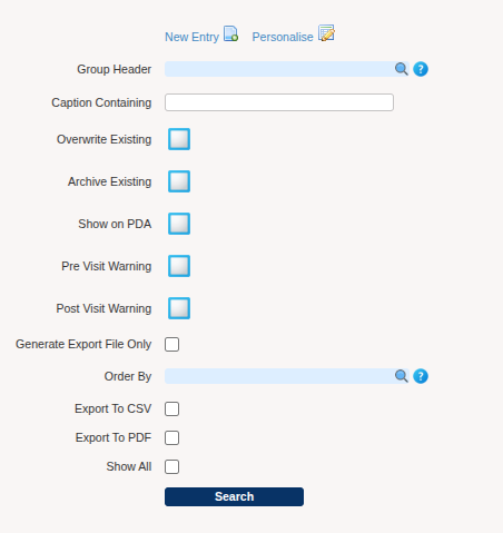 A screenshot of the details screen